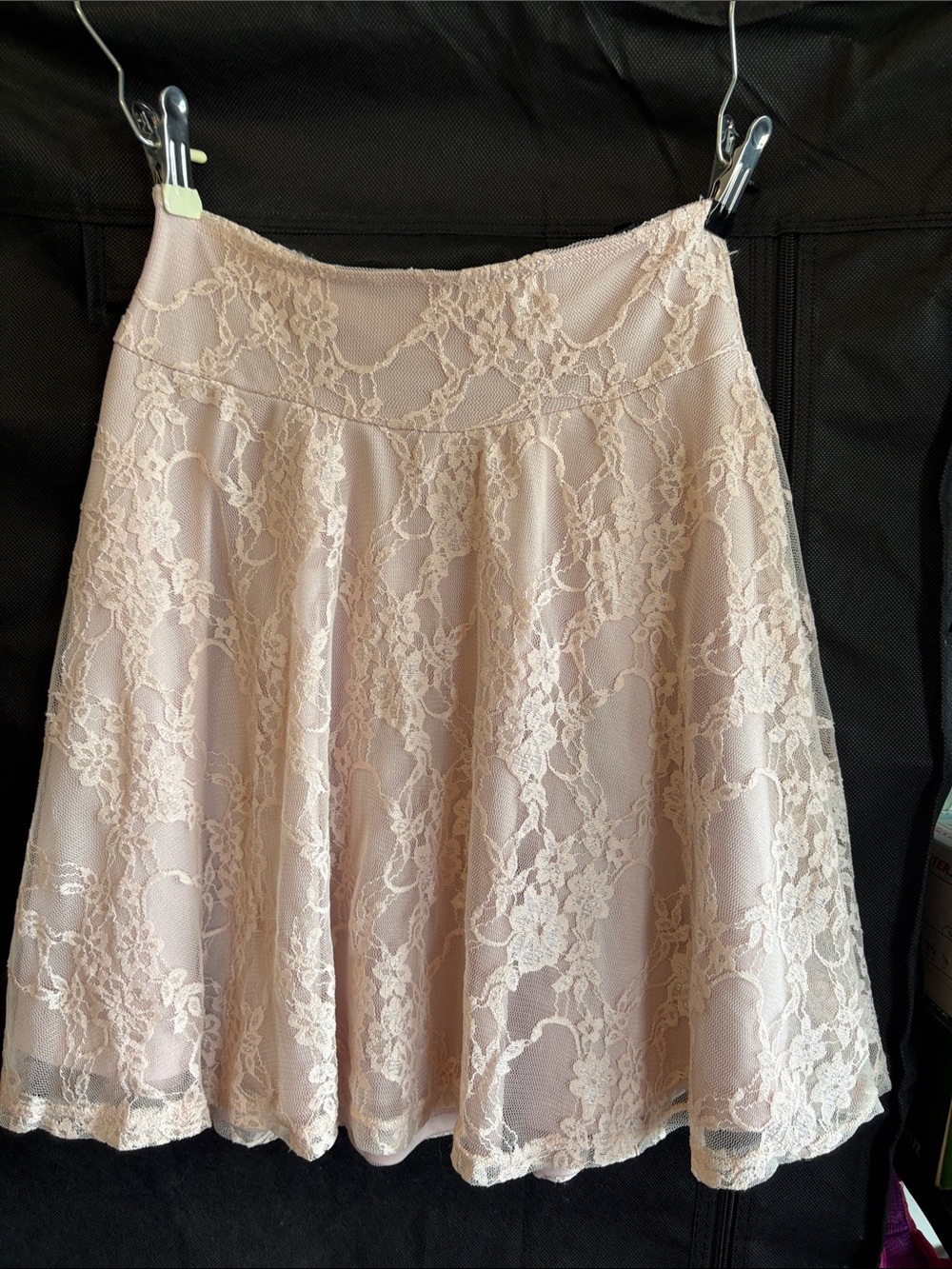 Lily White Cream Lace Circle Skirt